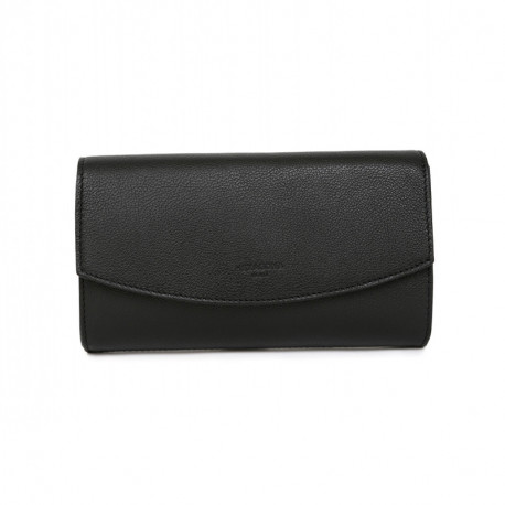 Τσάντα clutch σε μαύρο δέρμα WAW19VB