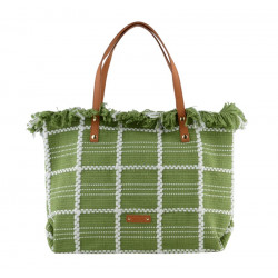 Τσάντα shopping ώμου πλεκτή, Mia Joy σε πράσινο χρώμα WZ4PT8