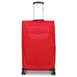 Μεγάλη βαλίτσα 79x48x32 Airtex από αδιάβροχο κόκκινο ύφασμα με 4 ρόδες και αδιάρρηκτο φερμουάρ 290SGL23